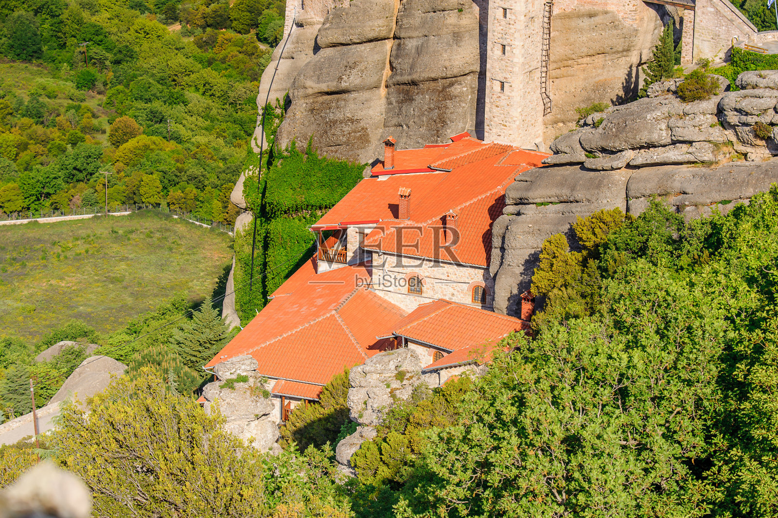 希腊塞萨利迈特拉山的修道院建筑群。联合国教科文组织世界遗产照片摄影图片
