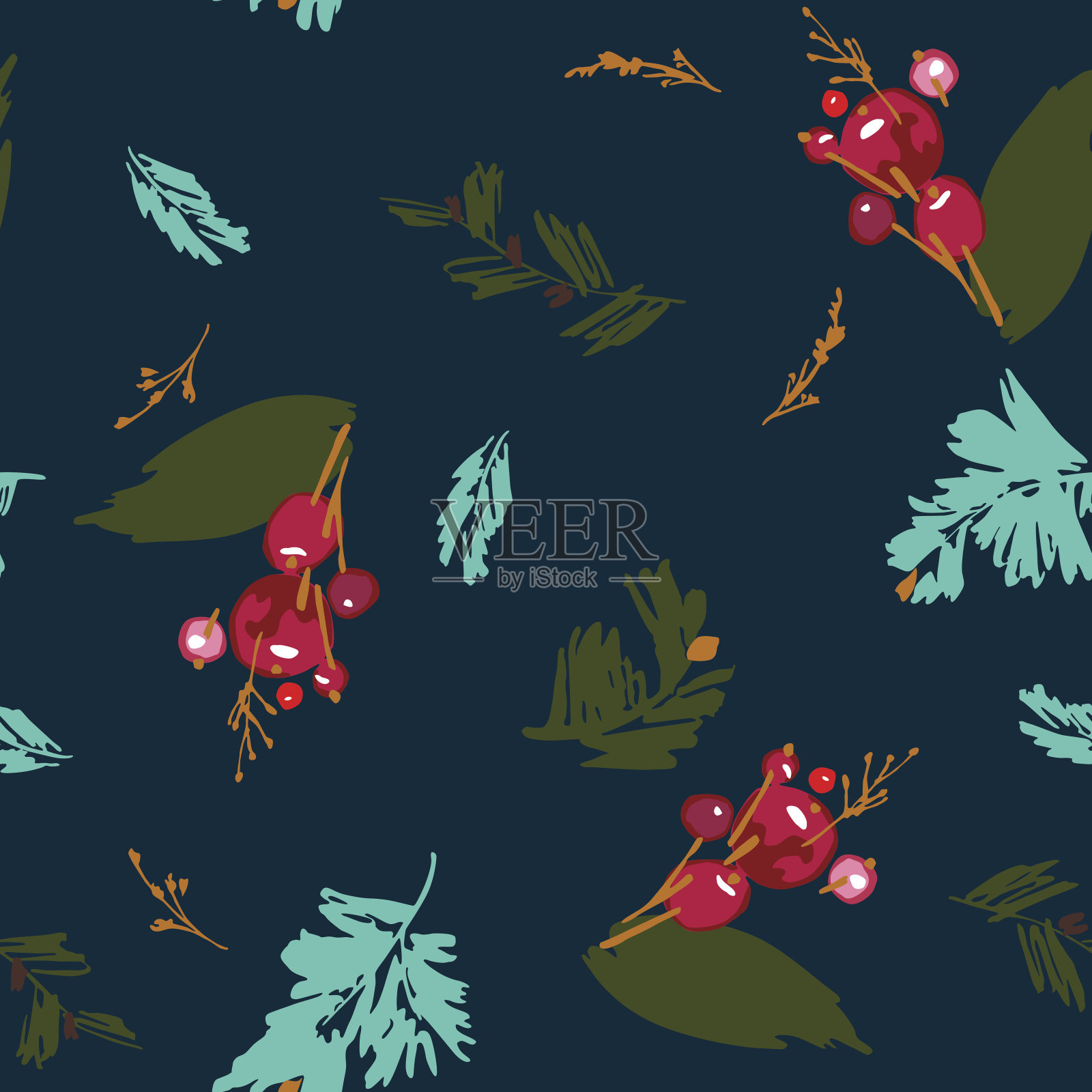 圣诞节矢量图案插画图片素材