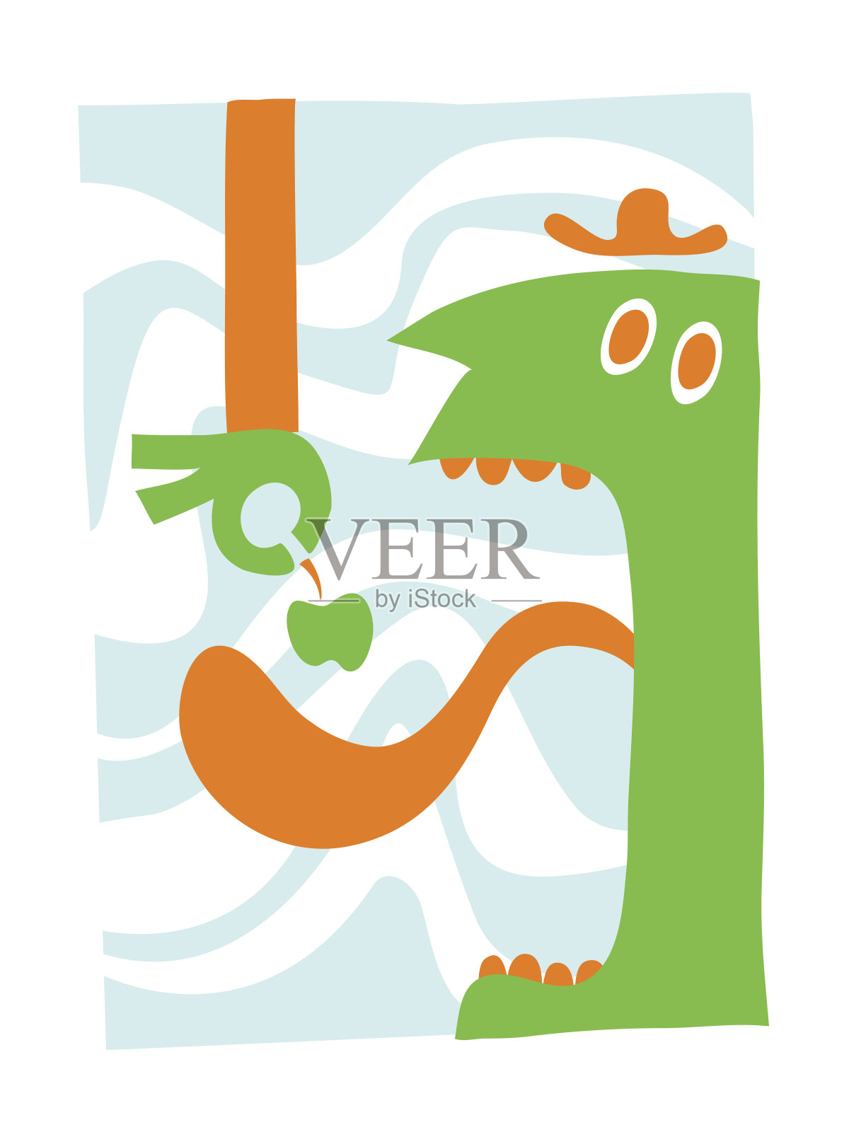 吃苹果的人设计元素图片