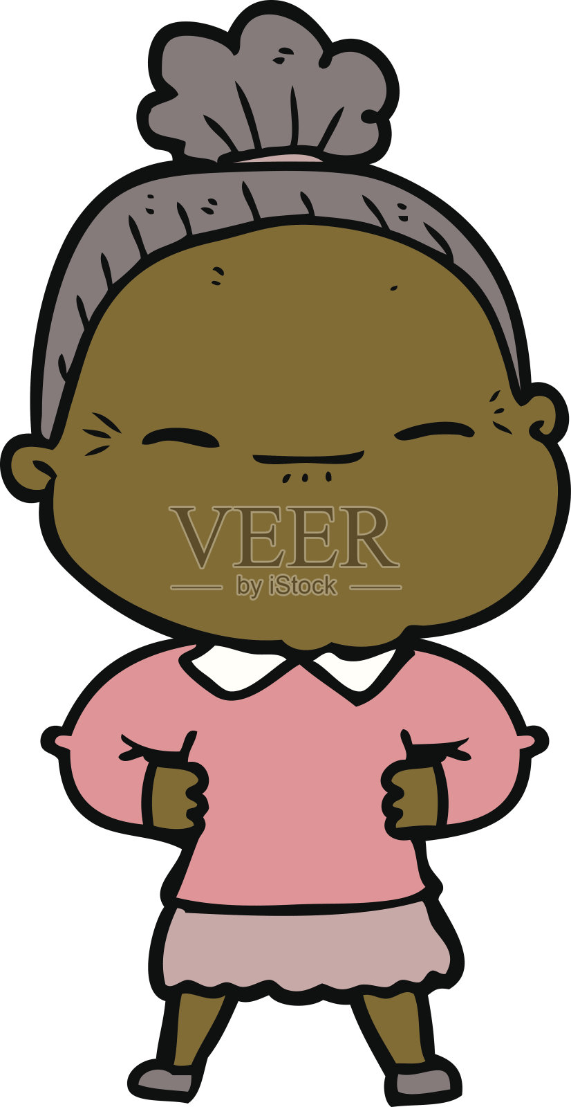 卡通和平老妇人设计元素图片