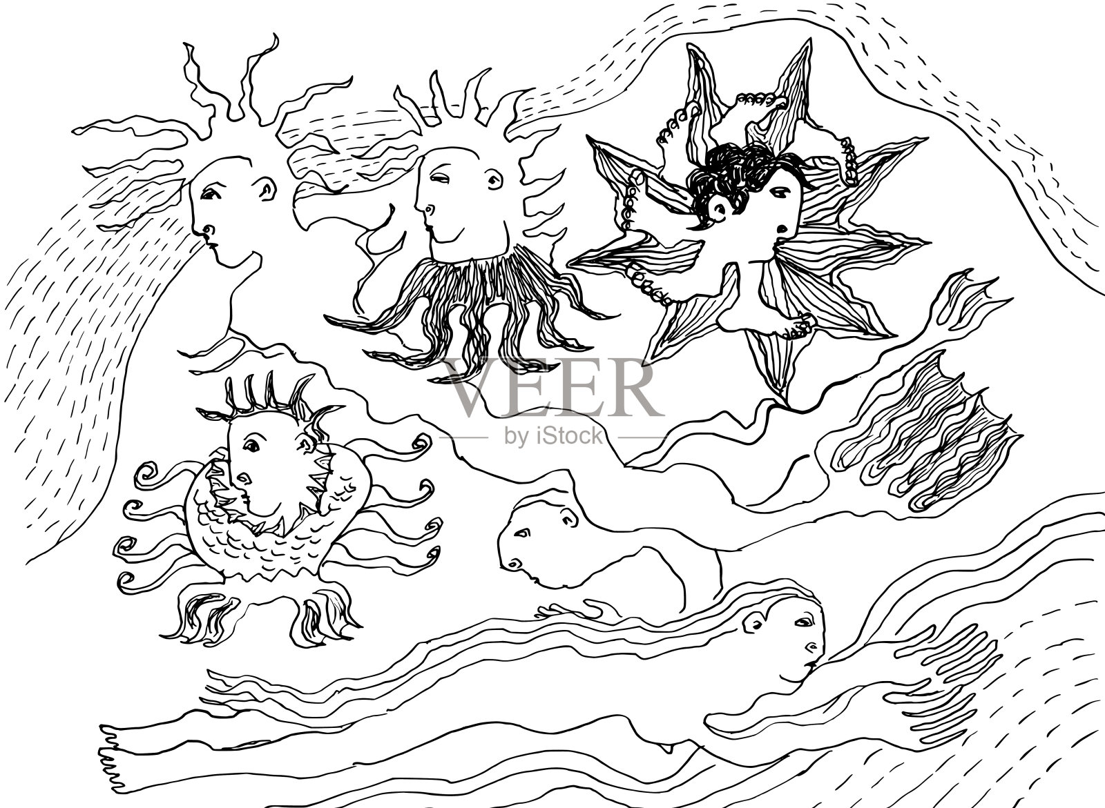 玛丽娜插画图片素材