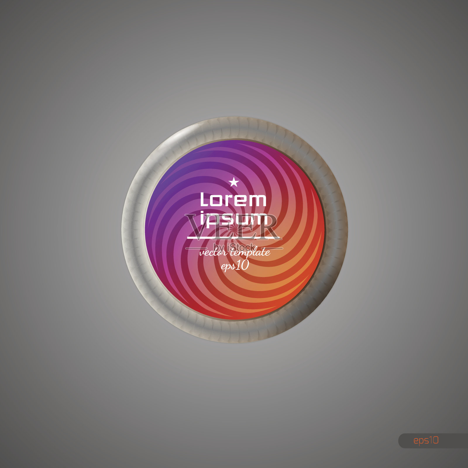 旗帜矢量螺旋插图。设计圆形。贴纸插画图片素材