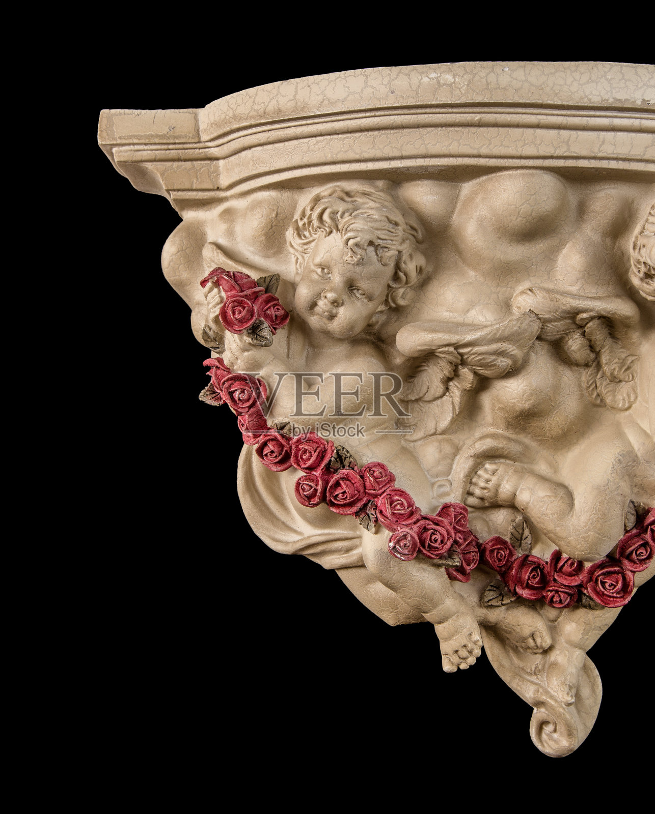 天使雕像搁板石膏照片摄影图片