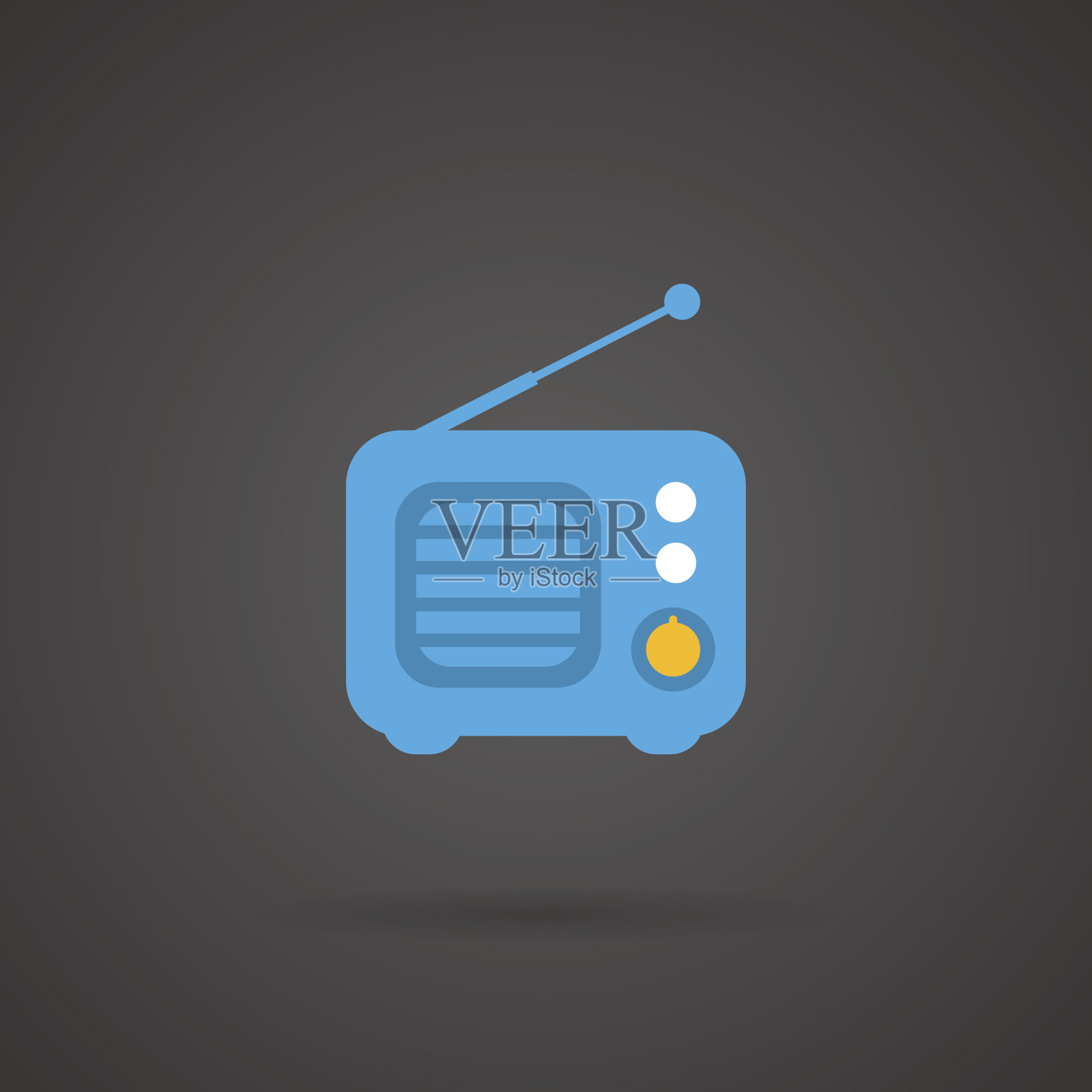 媒体图标-电台插画图片素材