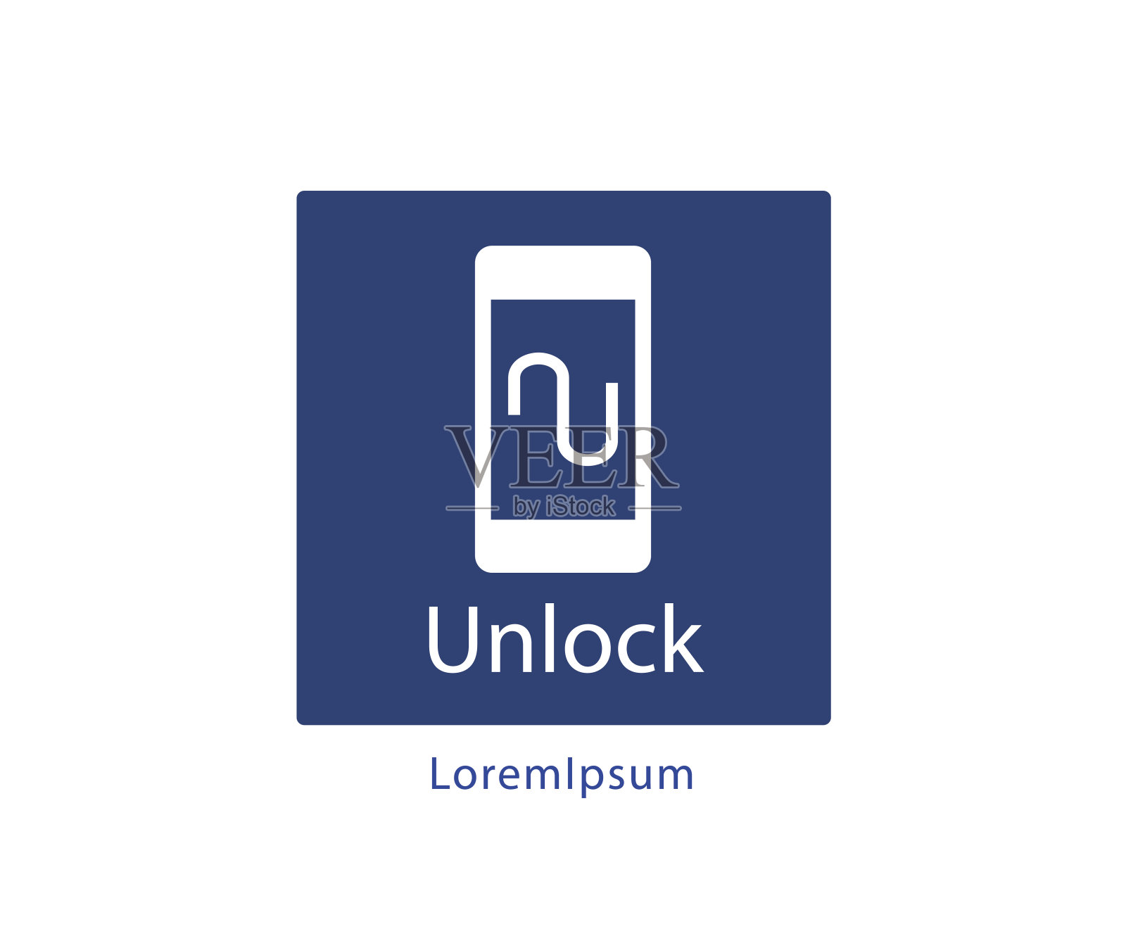 手机解锁设计插画图片素材