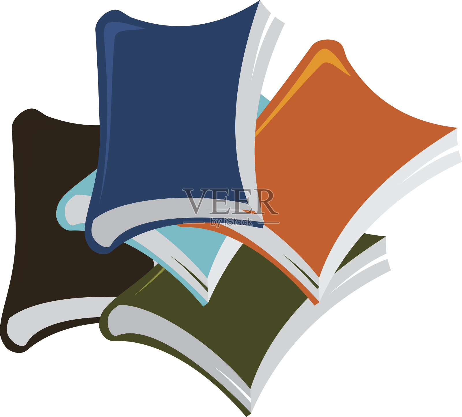 书栈插画图片素材