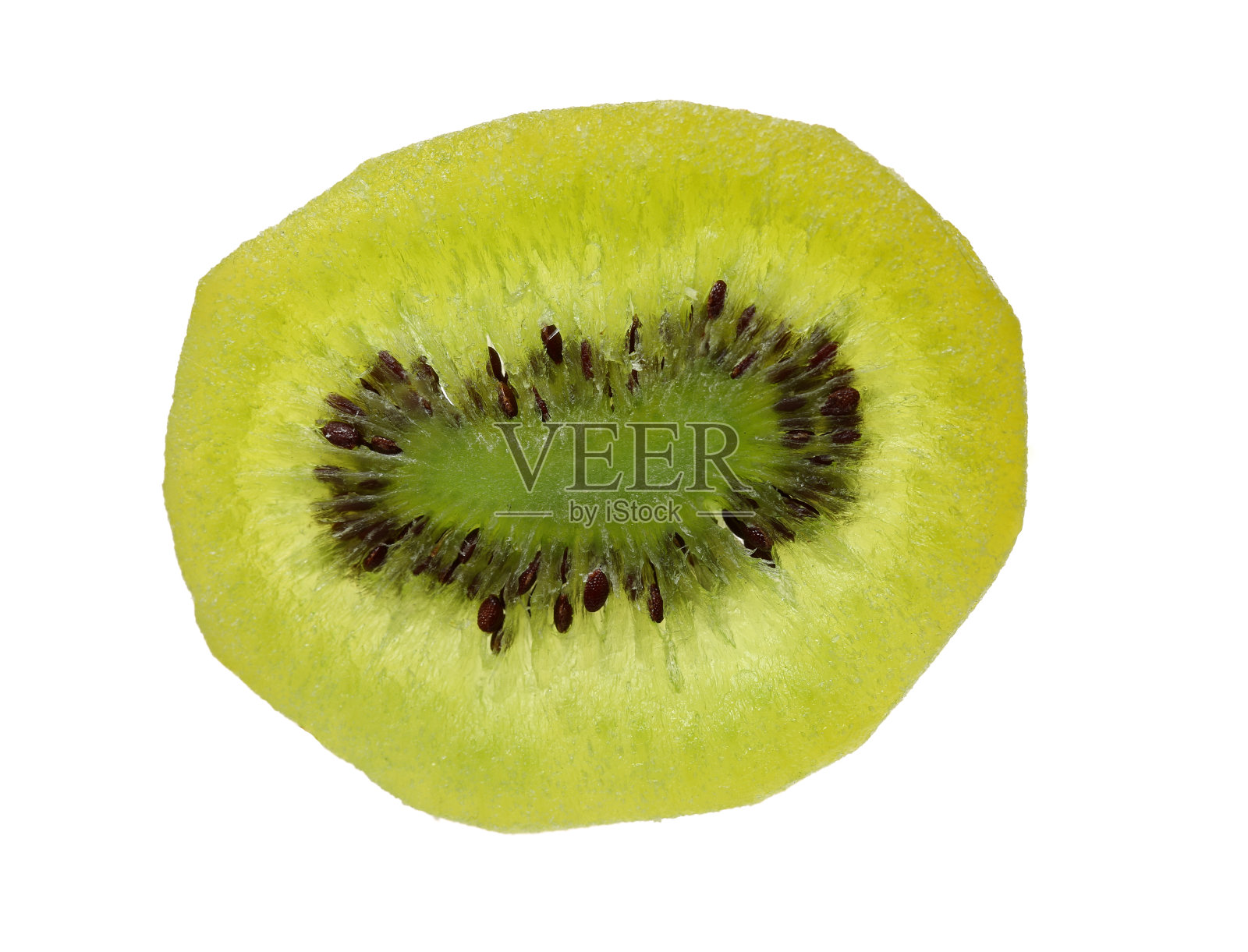 干猕猴桃与蜜饯猕猴桃片糖和甜食孤立在白色背景照片摄影图片