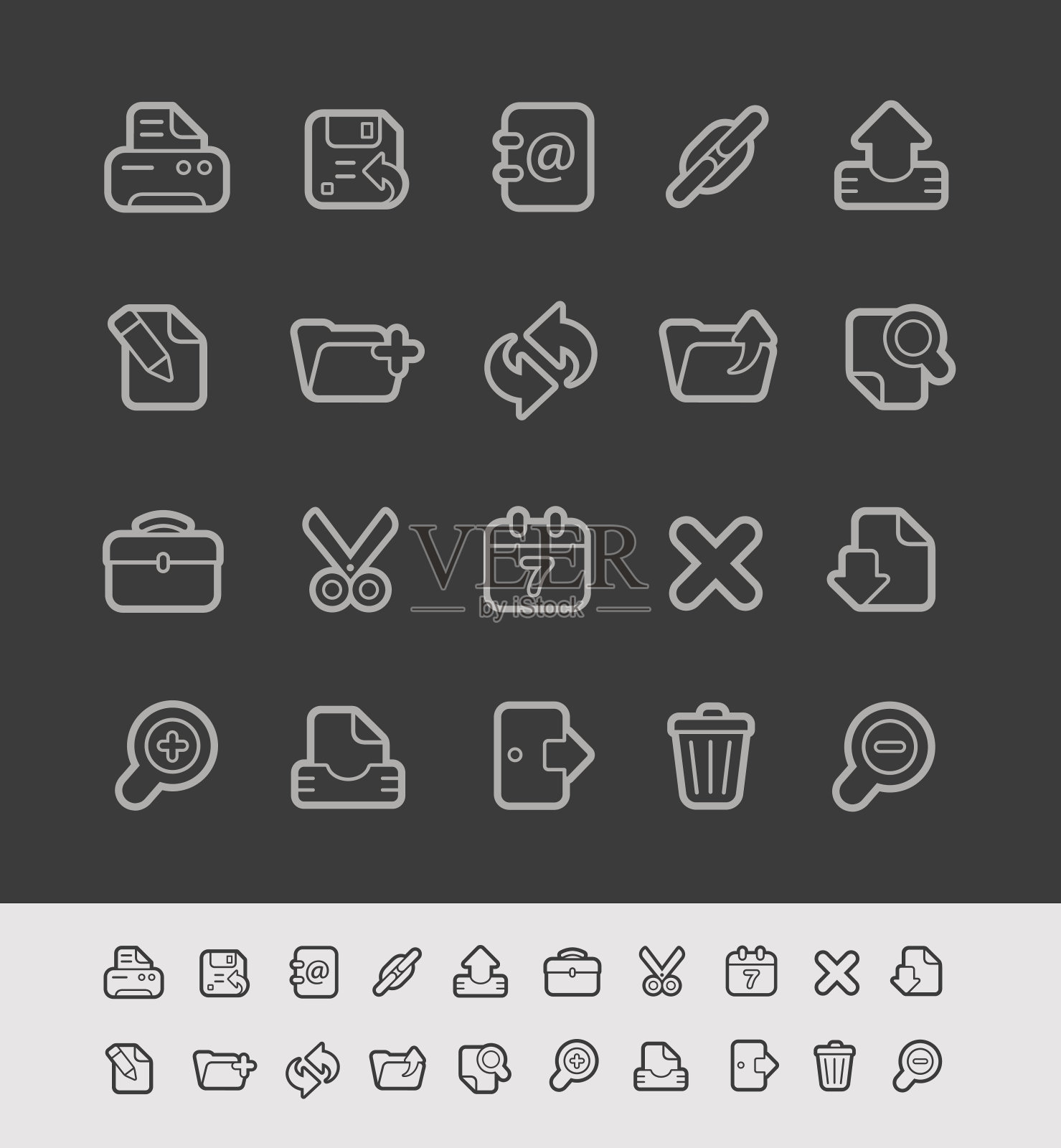 Web界面图标//黑线系列图标素材