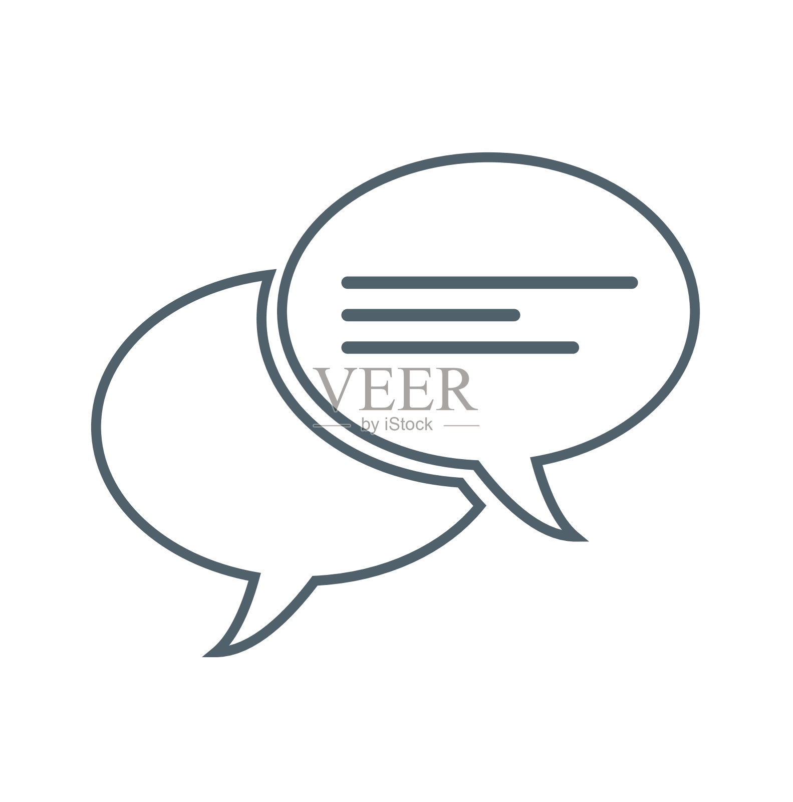 语音气泡平面图标图标素材