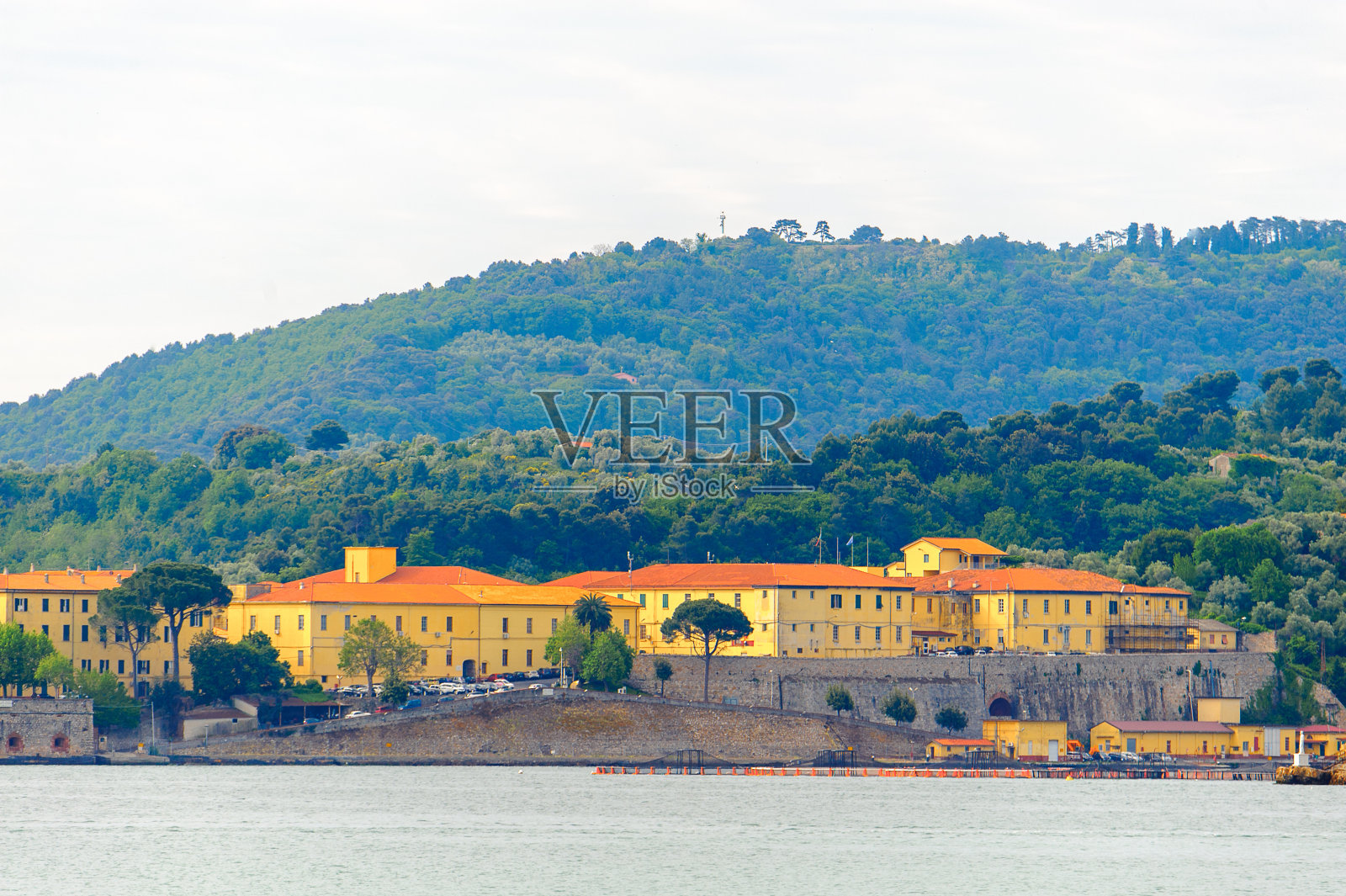 La Spezia的建筑，意大利。照片摄影图片