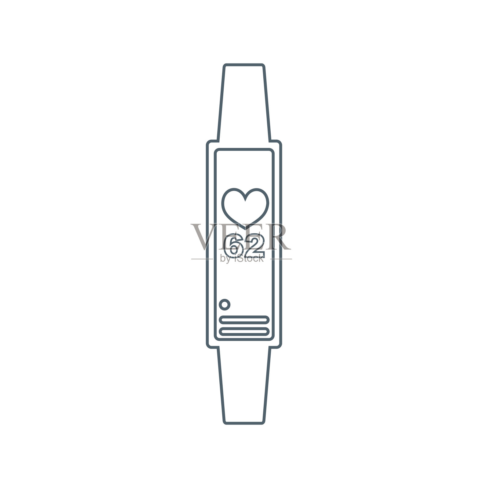 健康带平面图标隔离在白色背景。矢量图的图标插画图片素材