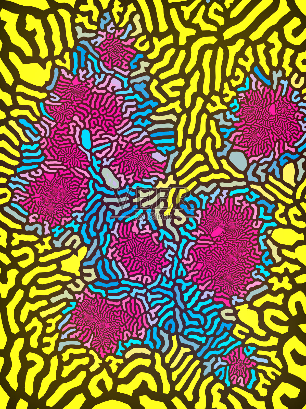 彩色形状的抽象图案。三维渲染照片摄影图片