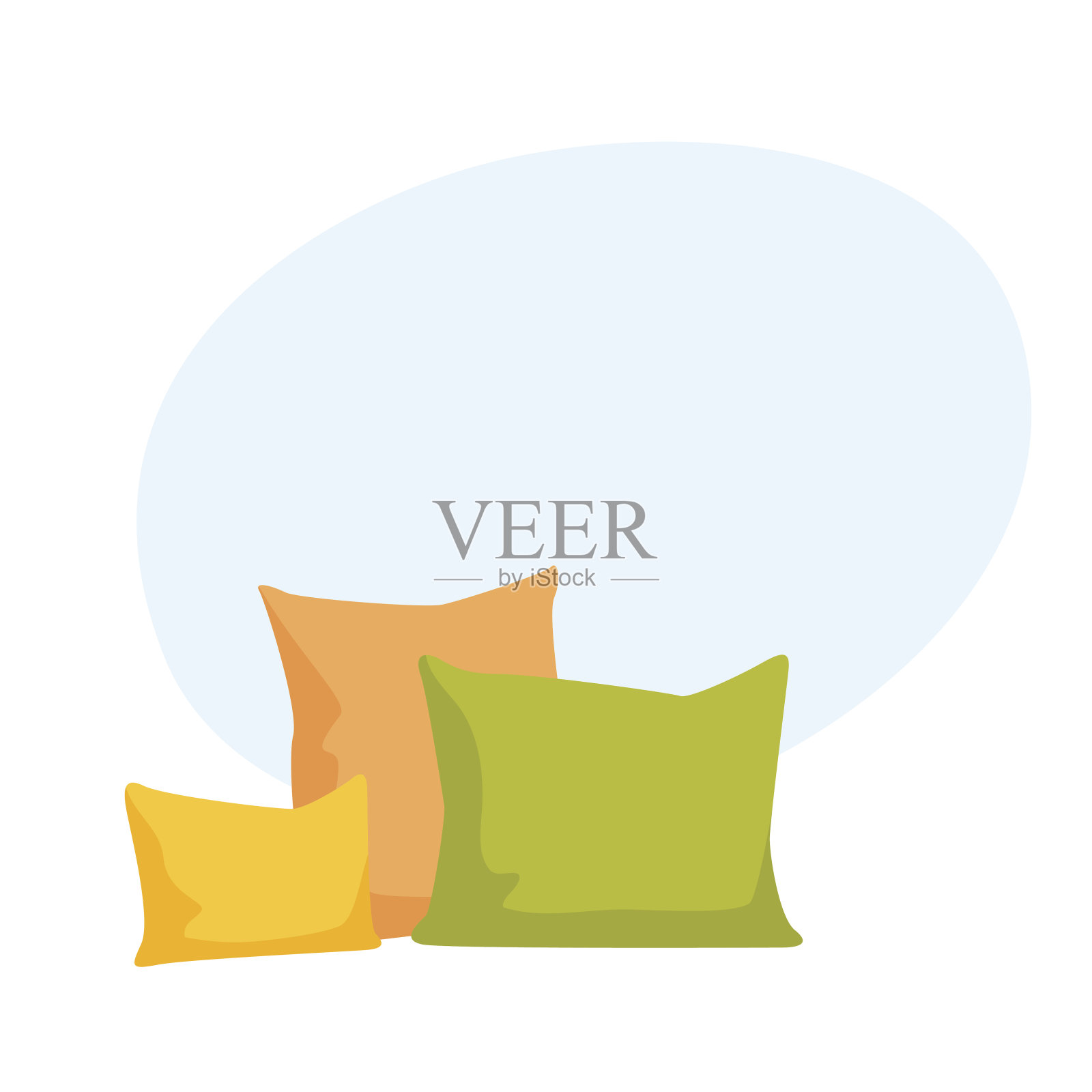 舒适的枕头插图插画图片素材