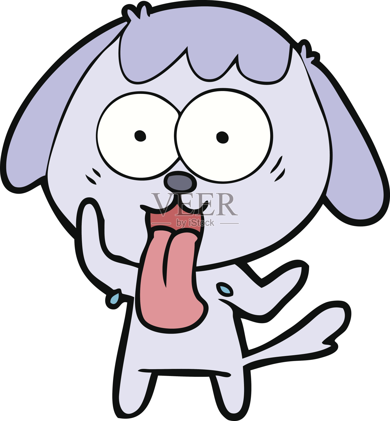 可爱的卡通狗插画图片素材