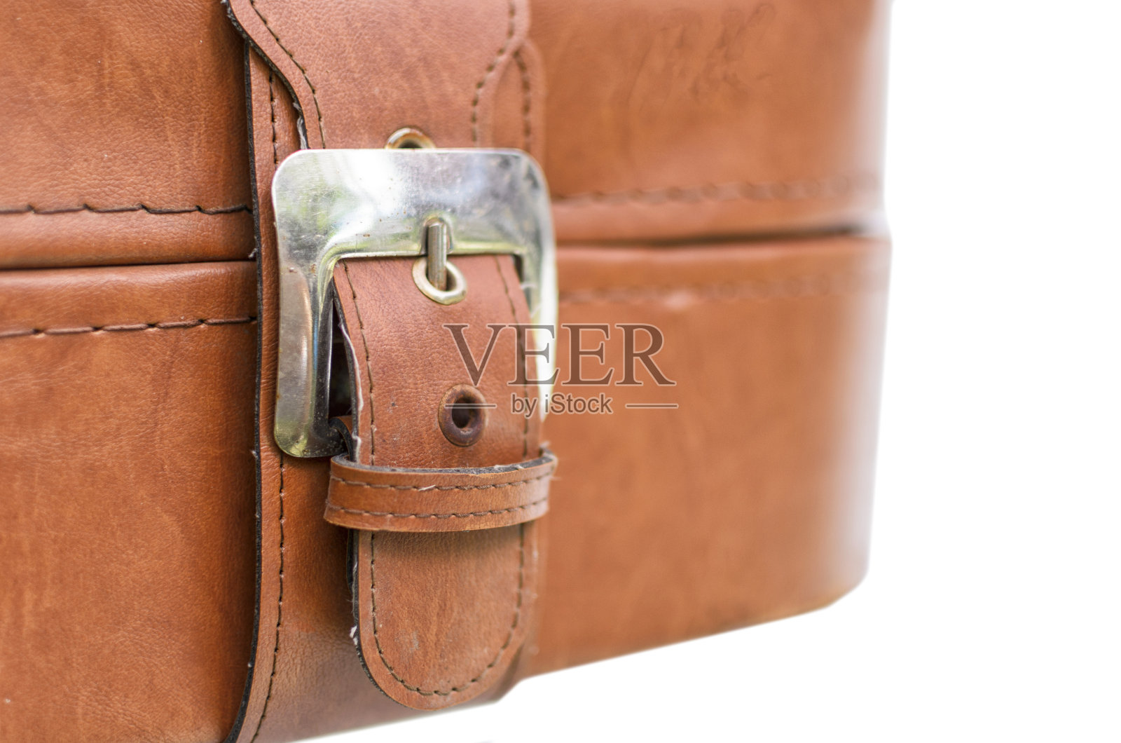 复古手提箱在一个白色的背景照片摄影图片