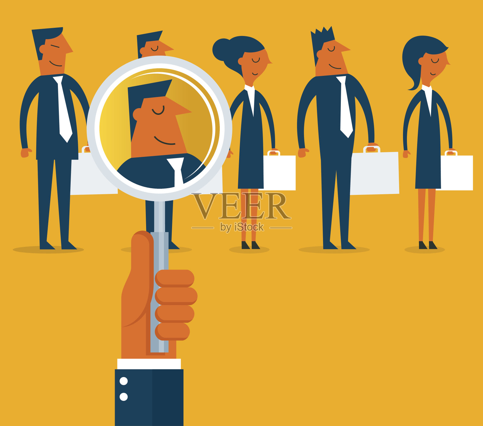 员工搜索插画图片素材