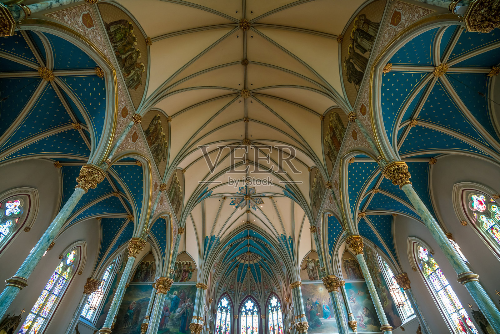 乔治亚州萨凡纳的圣约翰浸礼会大教堂照片摄影图片