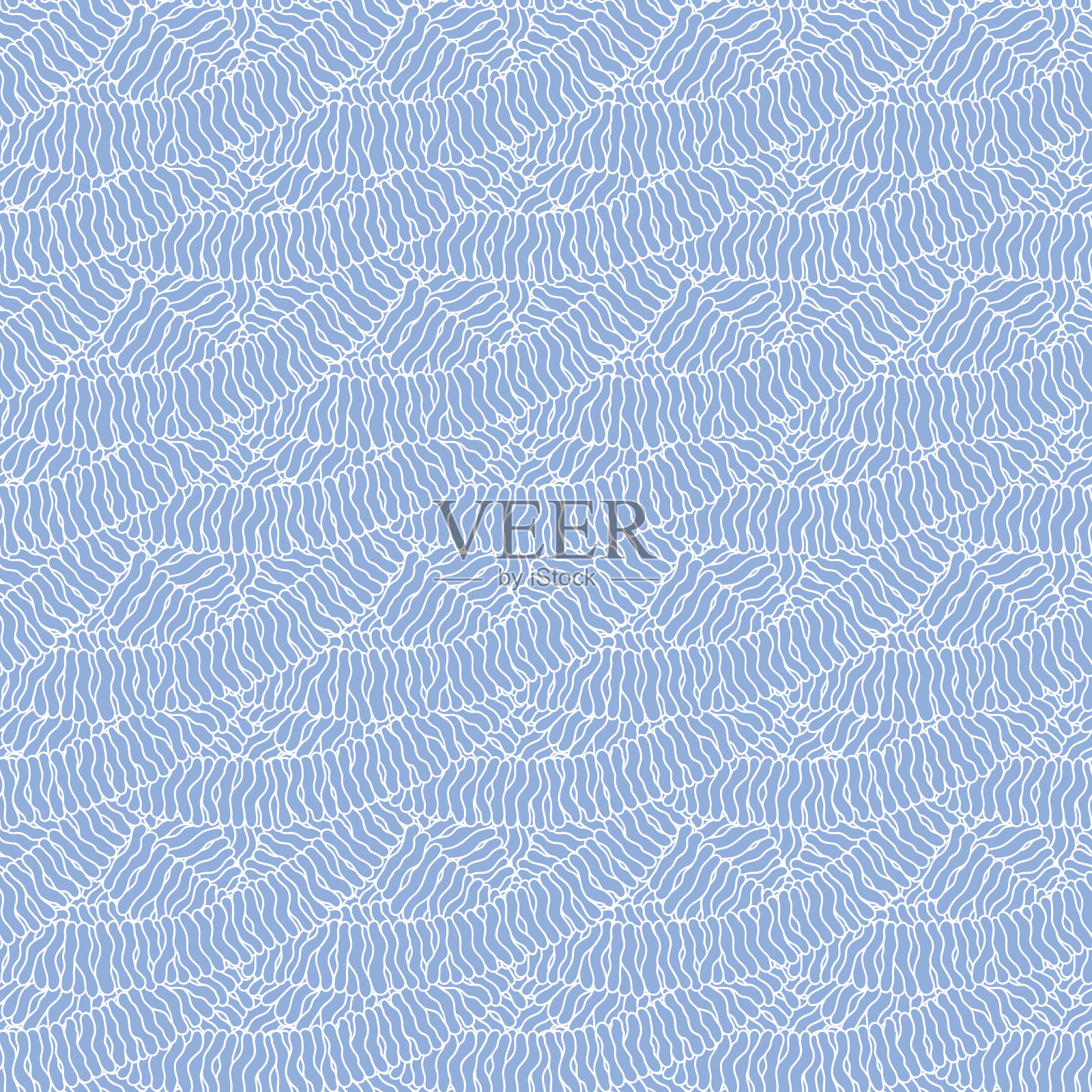 无缝抽象手绘波浪图案，波浪背景。插画图片素材