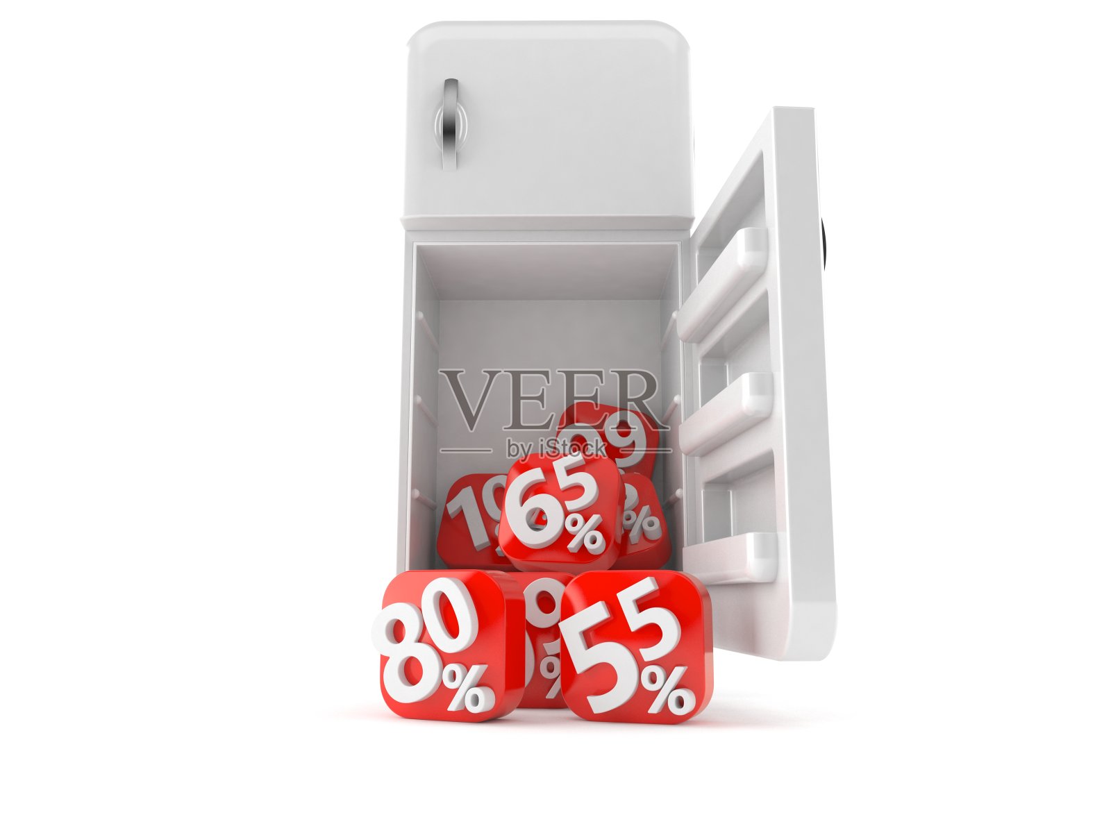 用百分数打开冰箱照片摄影图片