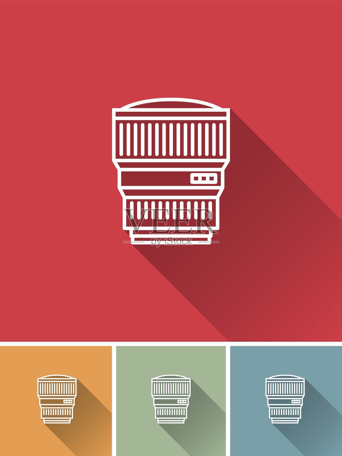 细线平面设计摄影图标:镜头插画图片素材