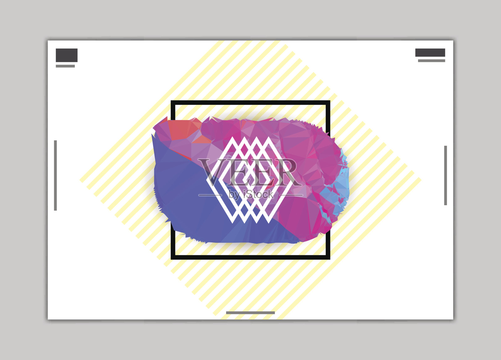 抽象最小多边形图形设计海报布局模板插画图片素材