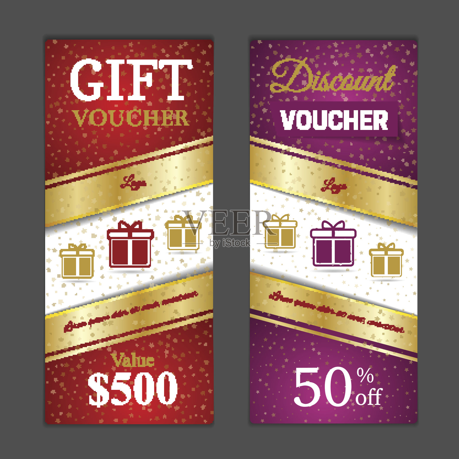礼券模板。可用于购物卡，打折c设计模板素材