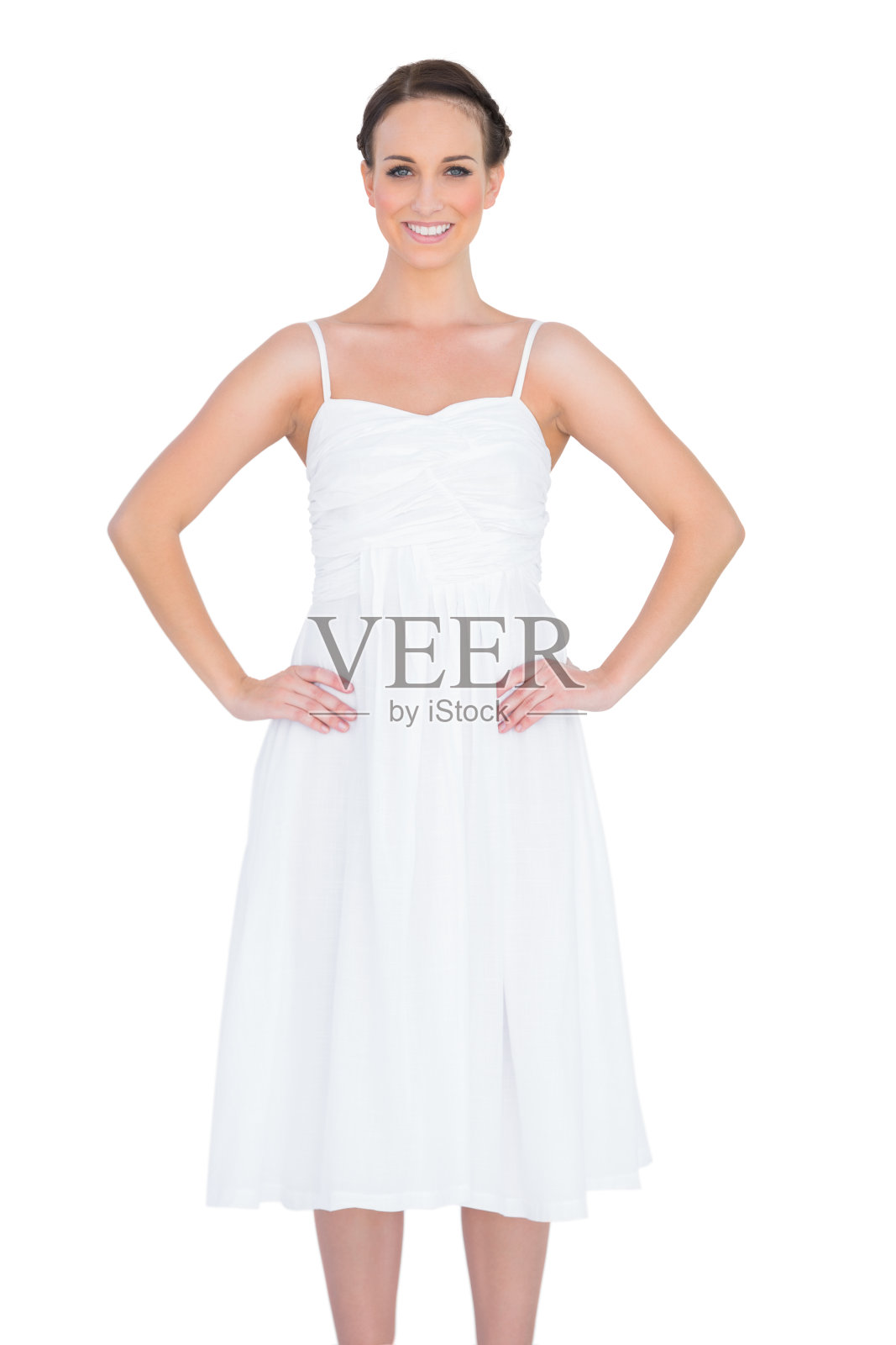 开朗的年轻模特摆姿势照片摄影图片