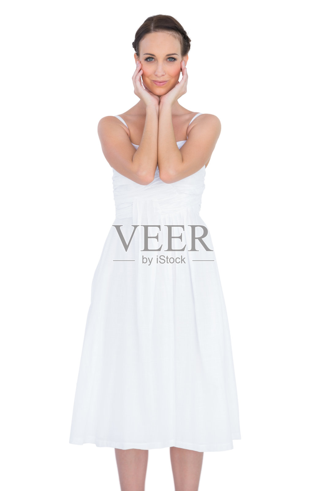 放松的年轻模特摆姿势照片摄影图片