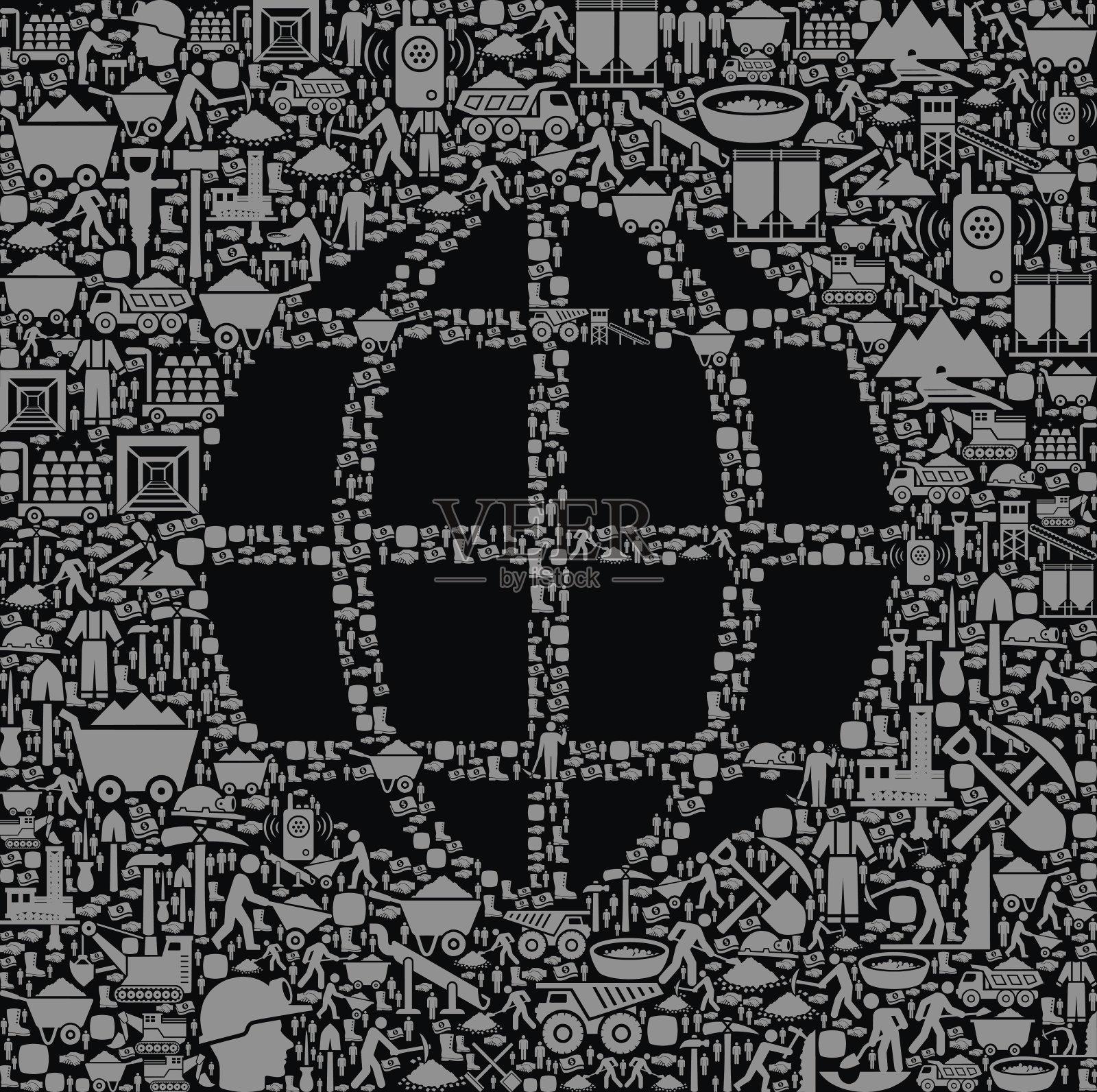 全球矿业矢量图插画图片素材