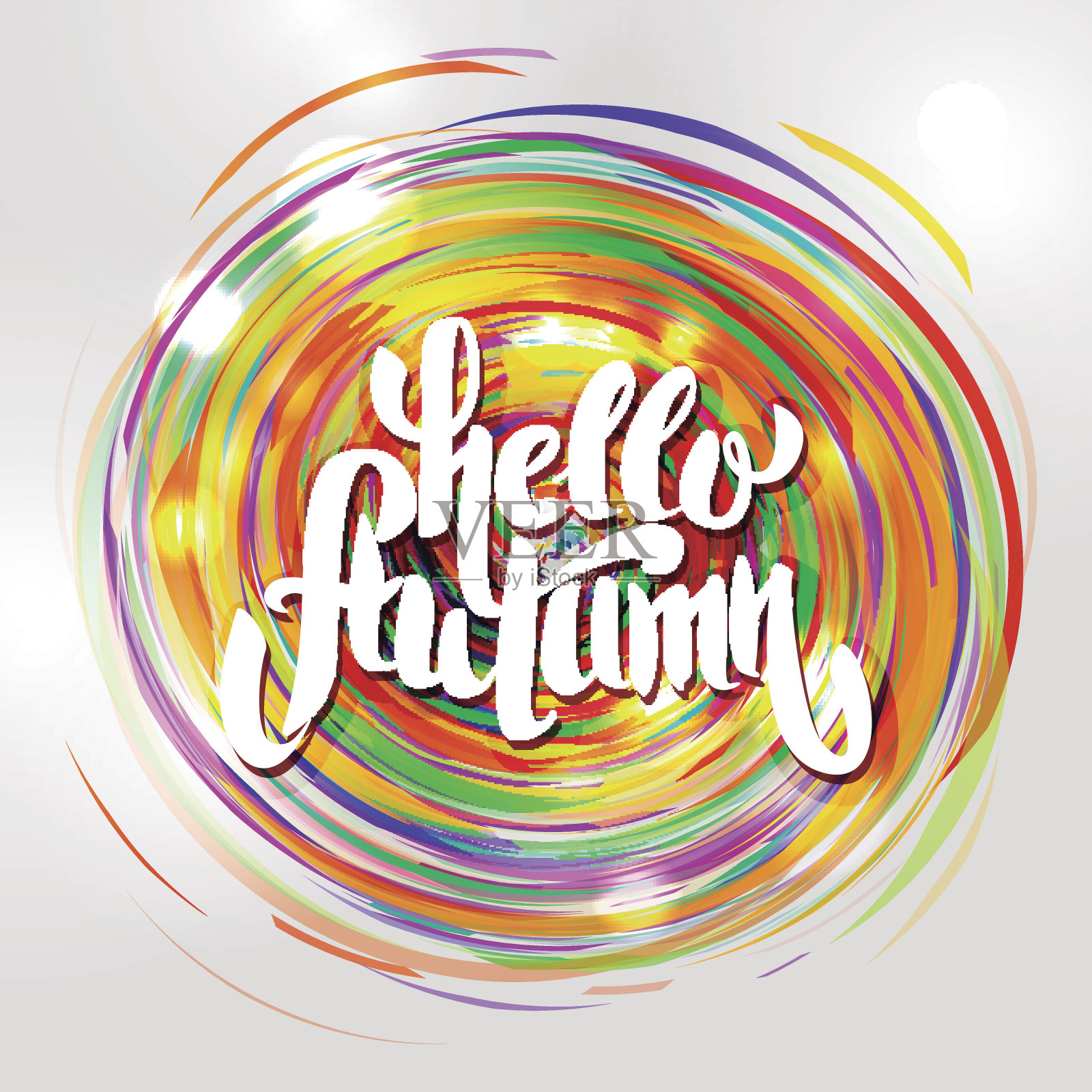 秋天的背景与字母插画图片素材