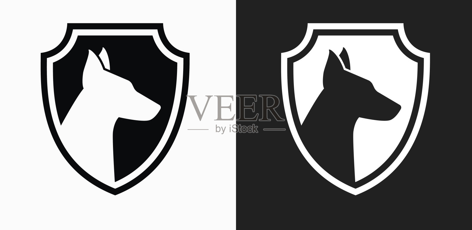 宠物健康图标在黑白矢量背景插画图片素材