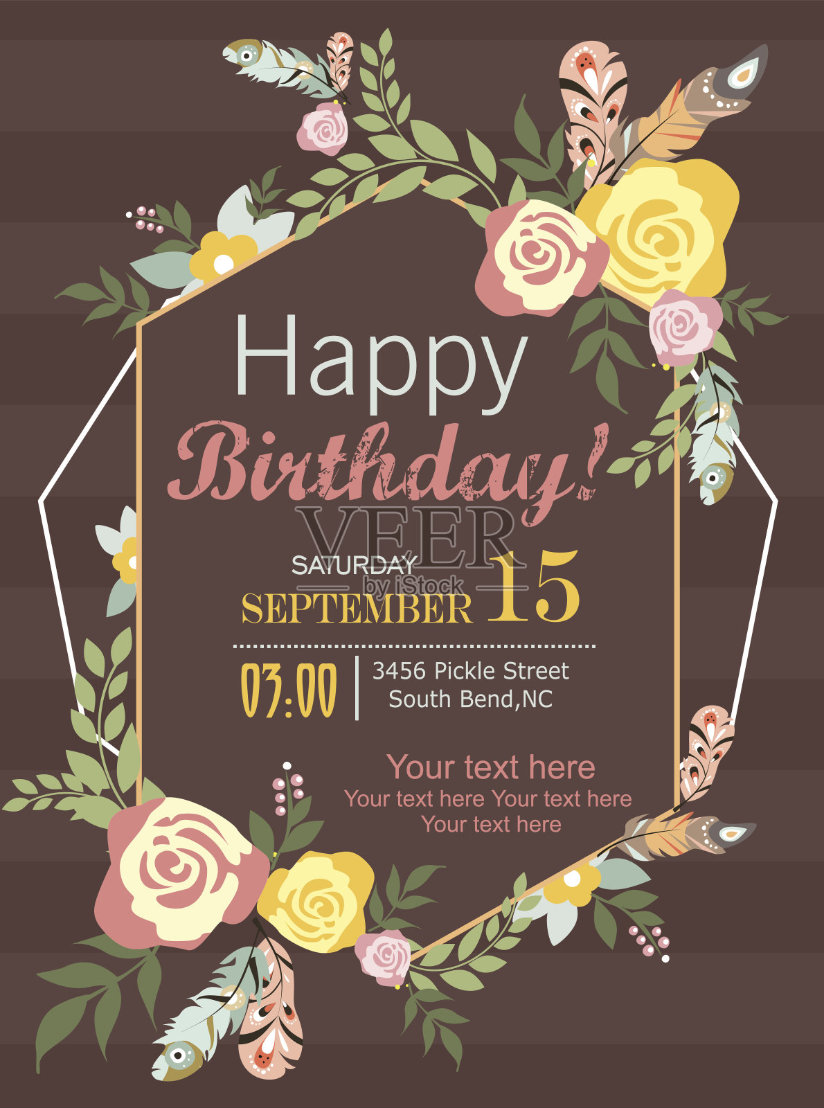 部落方卡设计模板素材