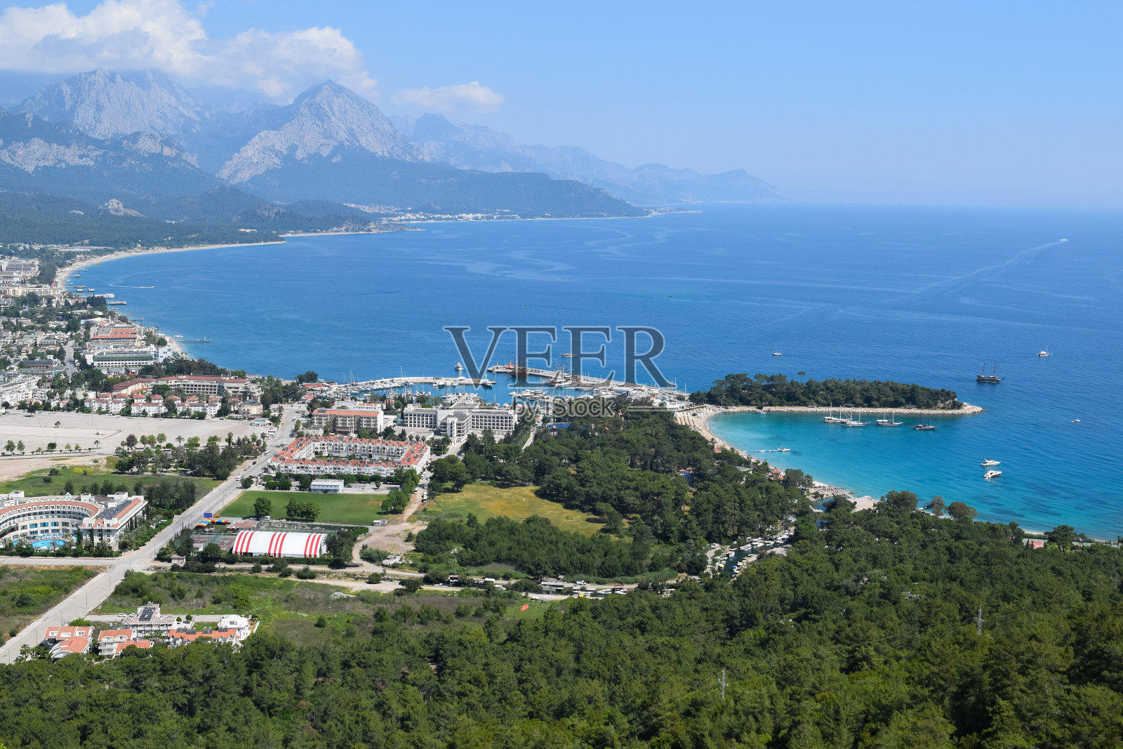 土耳其Kemer, Chamyuva和Kiris镇附近的风景。土耳其的里维埃拉。小亚细亚照片摄影图片