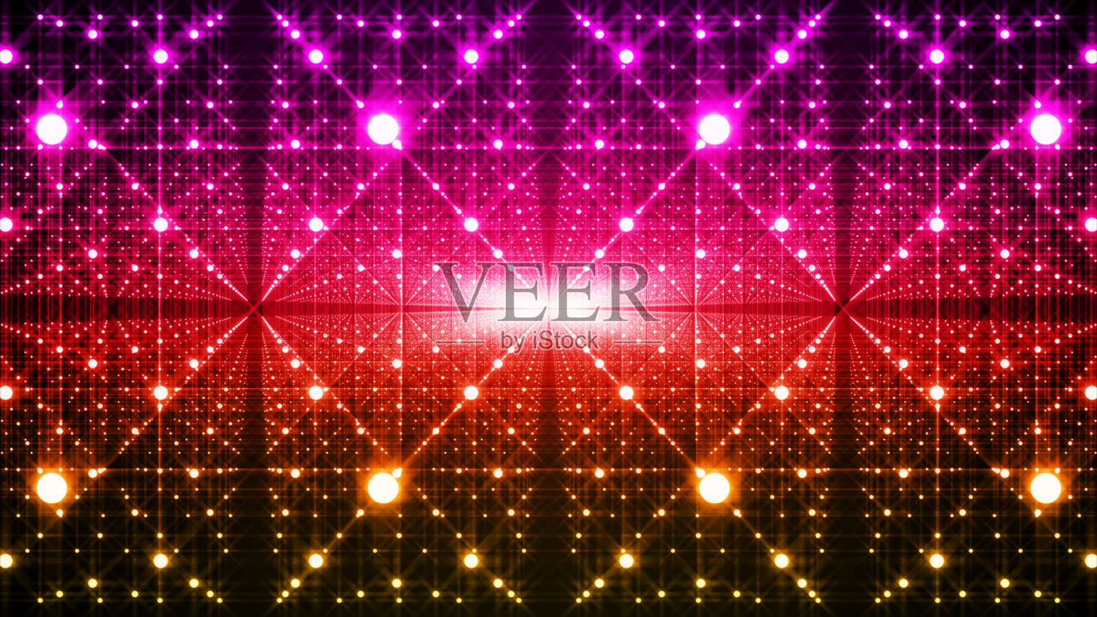 抽象的背景。发光的恒星矩阵与深度和透视错觉。抽象未来空间背景3d插图照片摄影图片