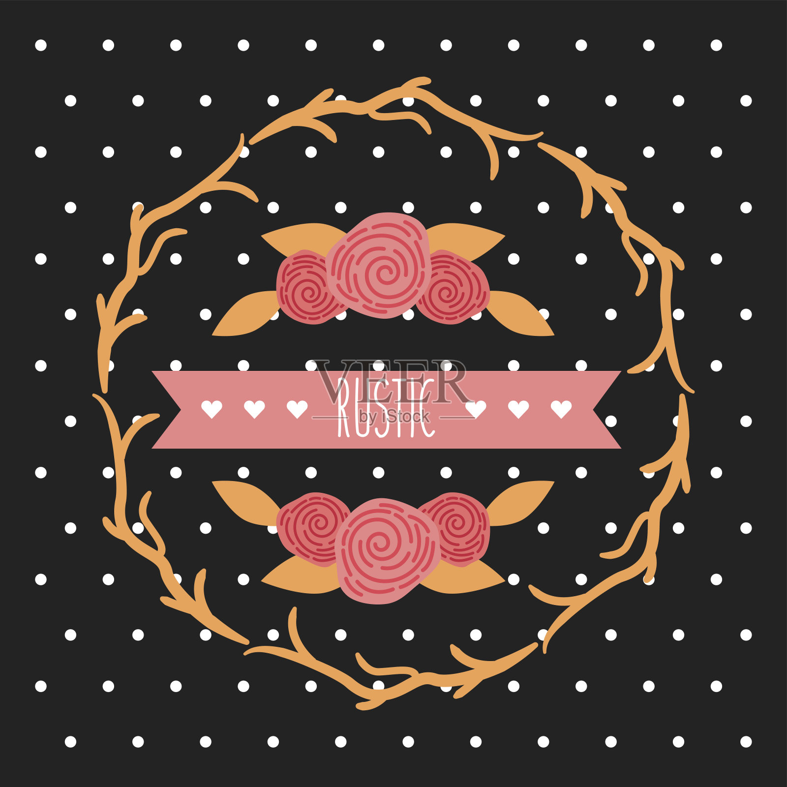 装饰质朴的复古衣领设计元素图片