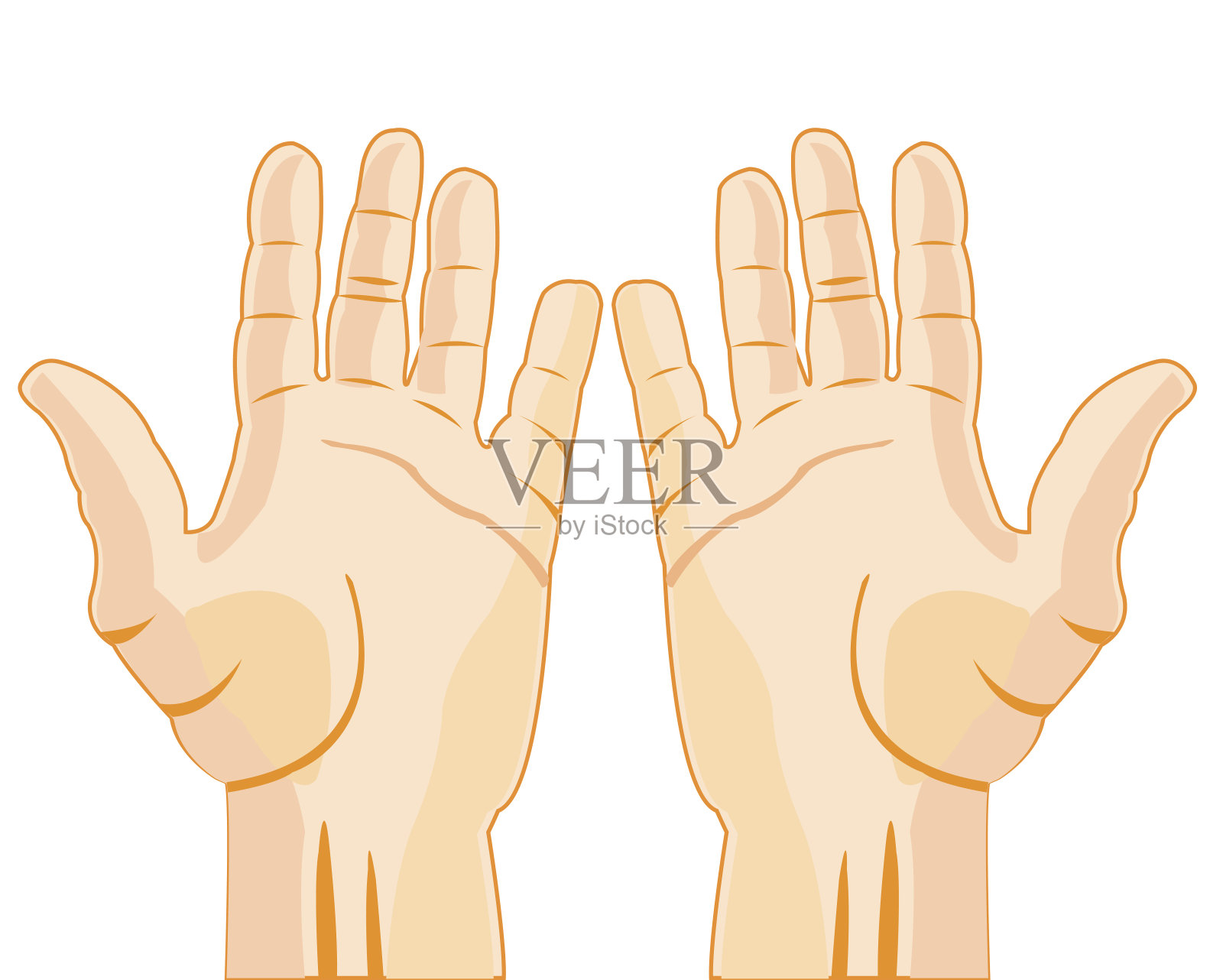 伸开手掌的人设计元素图片