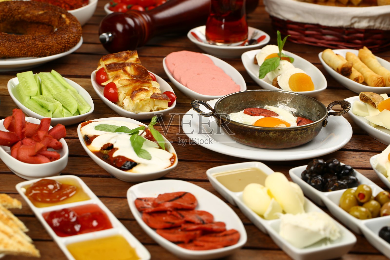 土耳其早餐照片摄影图片