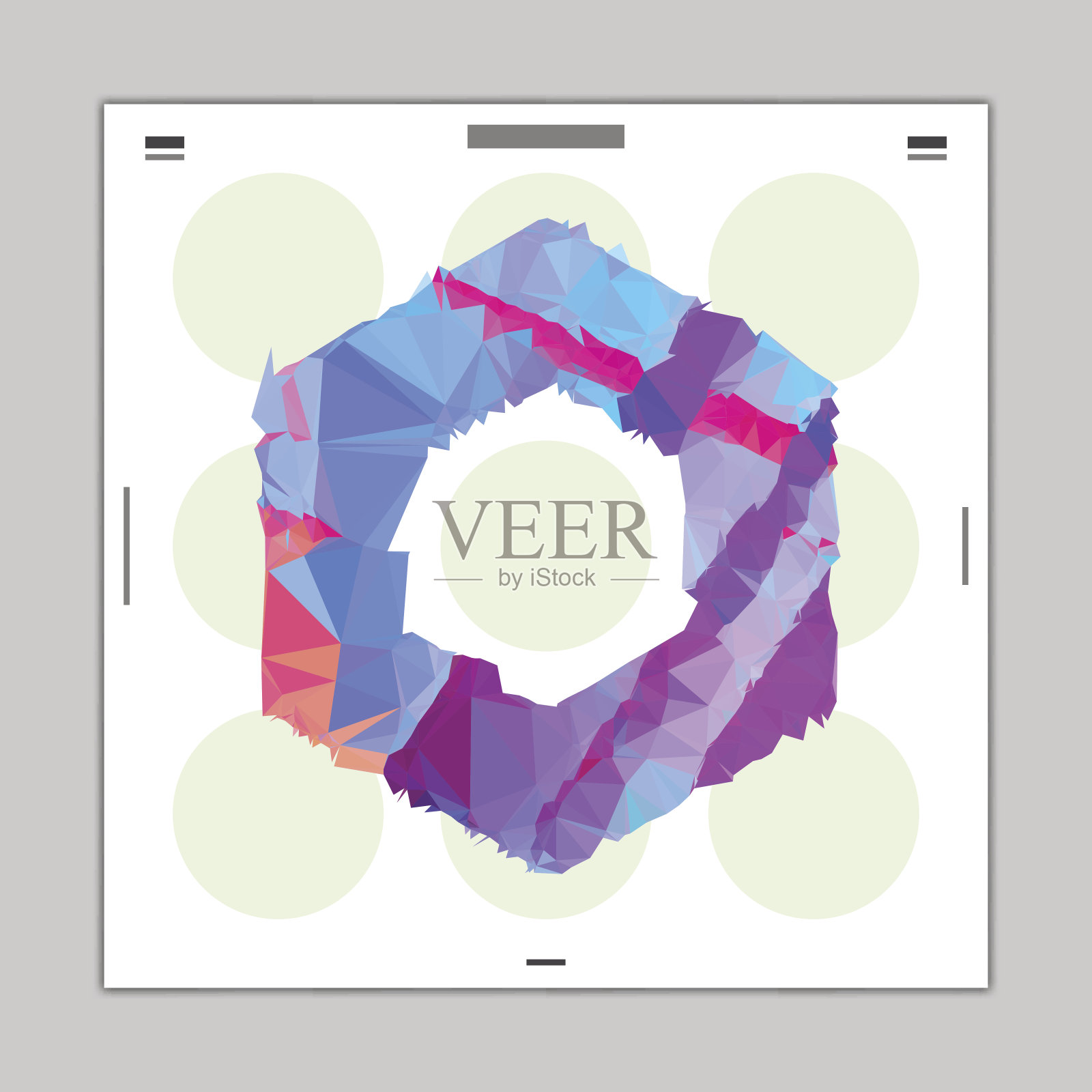 抽象六边形平面设计封面布局模板插画图片素材