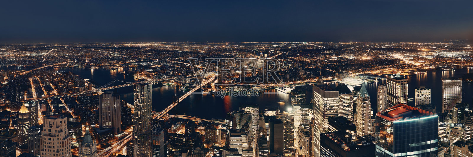 纽约市中心的夜晚照片摄影图片