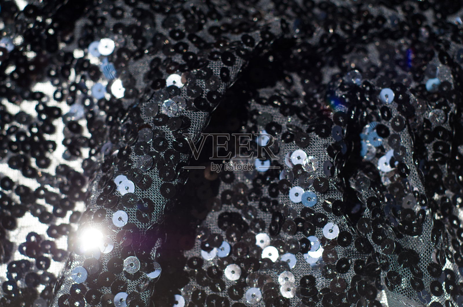 面料质地，背景，黑色亮片照片摄影图片