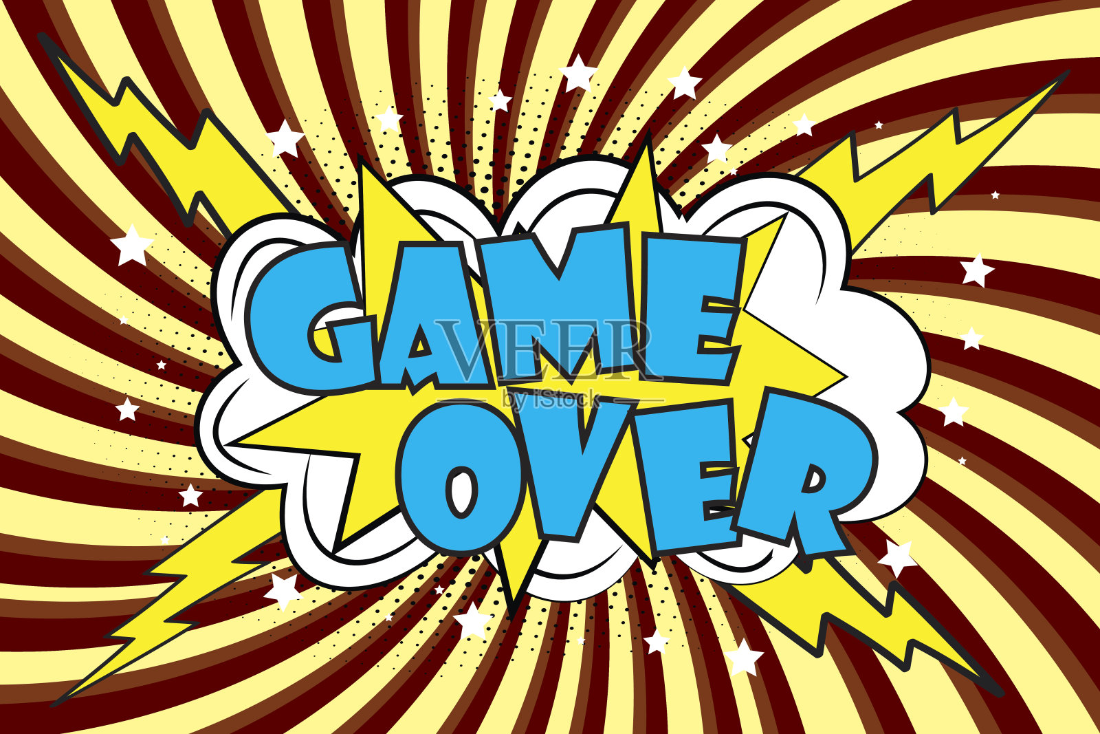 流行艺术风格的漫画音效插画图片素材