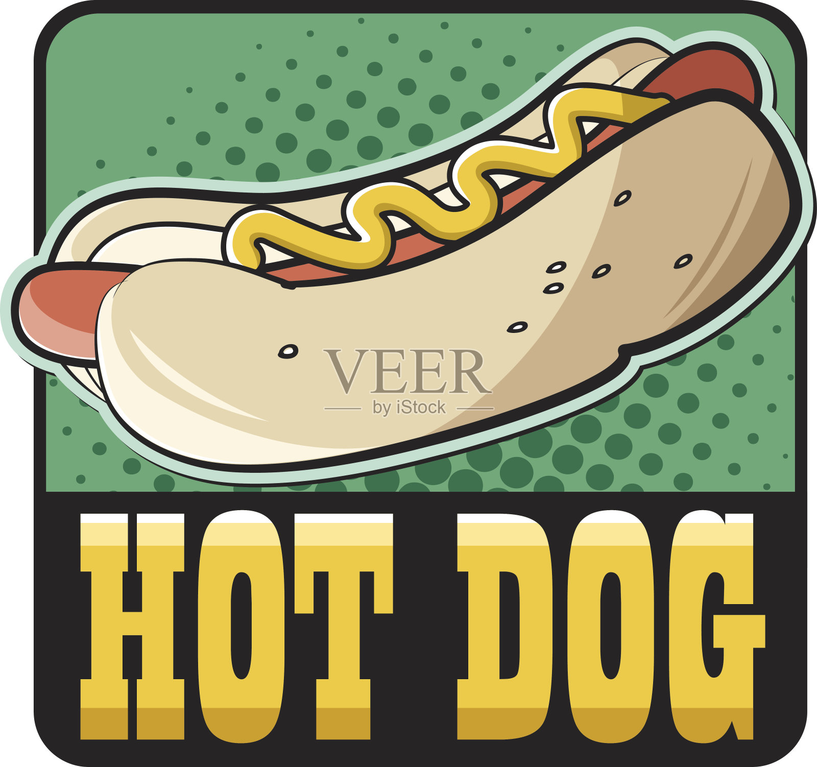 向量热狗插画图片素材