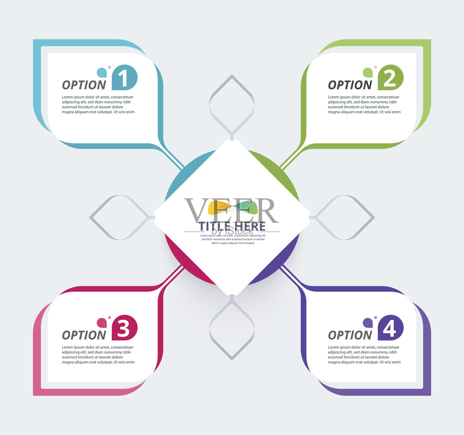 信息图表模板设计简单设计。包括图标设计。矢量插图。插画图片素材