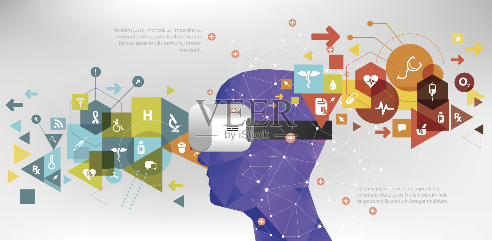 虚拟现实医疗服务插画图片素材