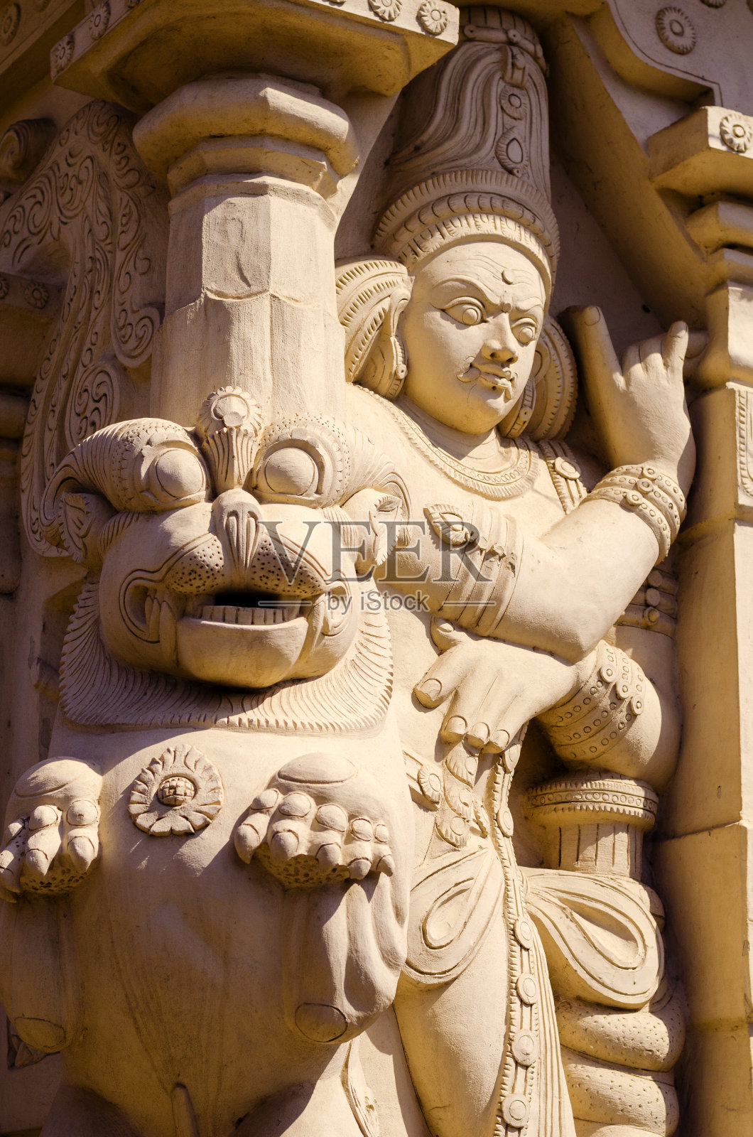 Kailasanath寺庙的雕刻是Kanchipuram最古老的寺庙。位于泰米尔纳德邦照片摄影图片