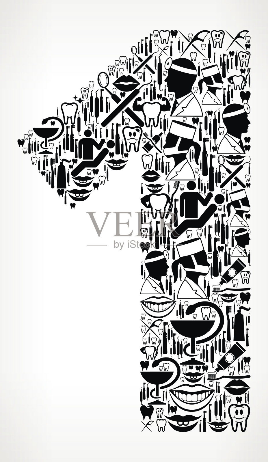 1号牙医和牙科矢量图标模式插画图片素材