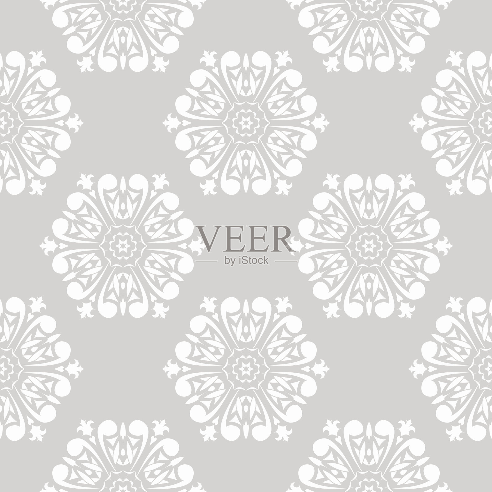 浅灰色无缝图案与墙纸装饰插画图片素材