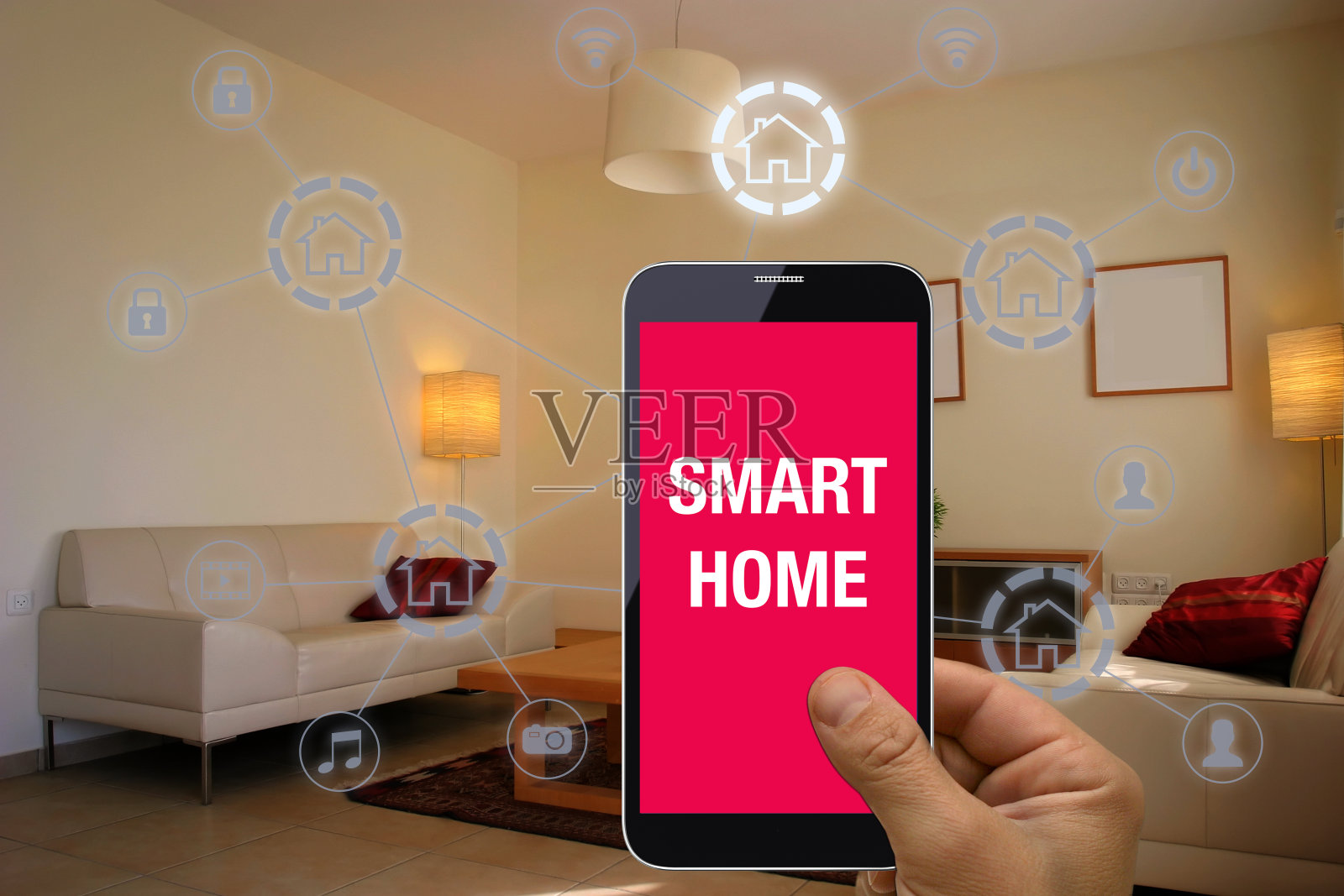 智能家居移动应用互联网技术照片摄影图片