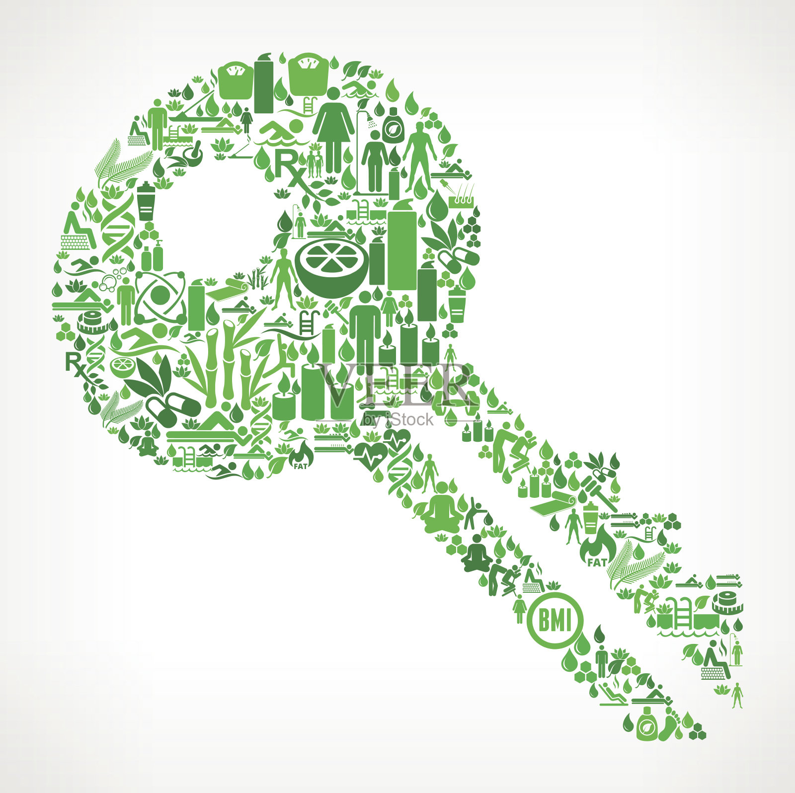 关键健康和健康图标设置背景模式插画图片素材