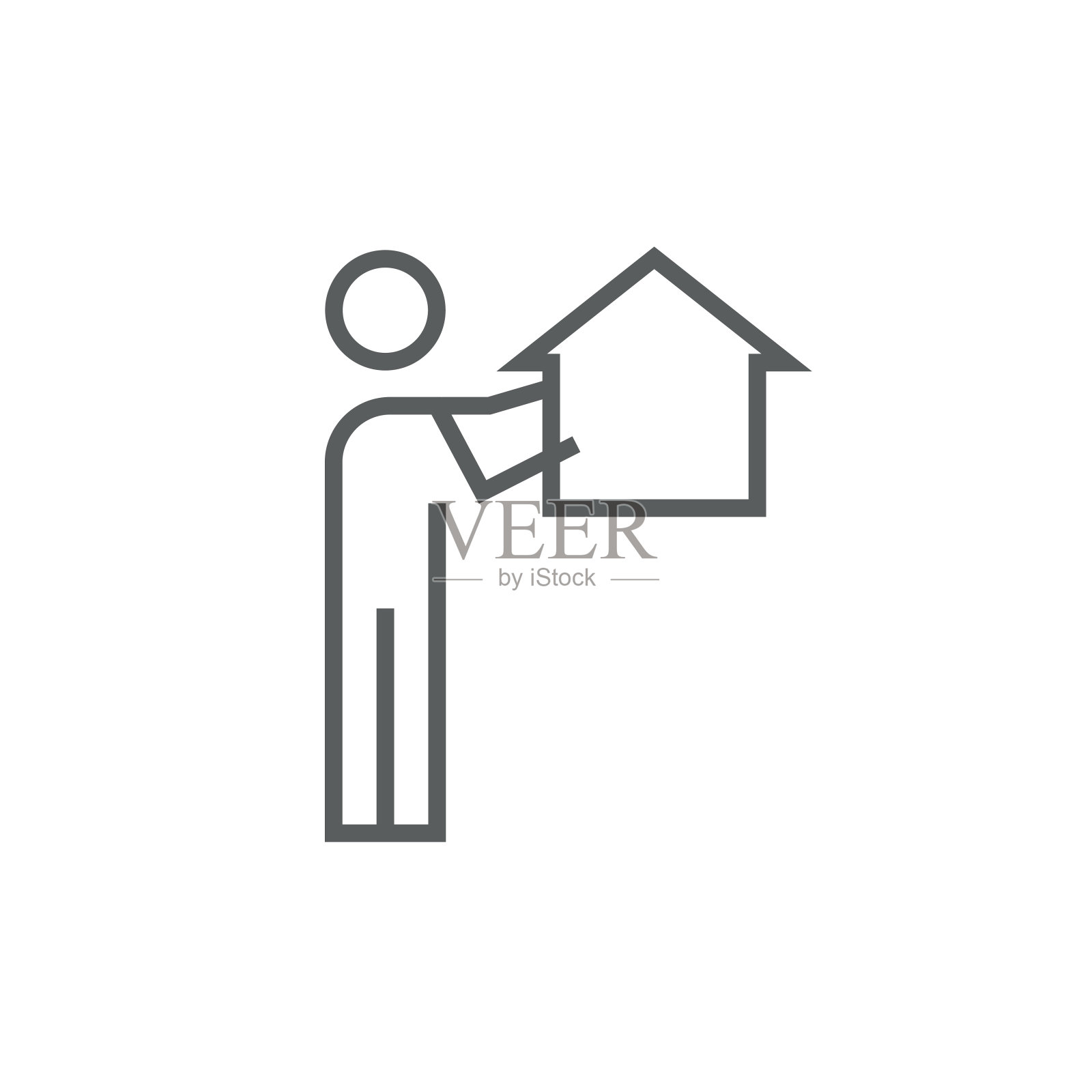 房地产经纪人线图标